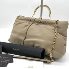 トマト　最終お値下げ　美品ZANCHETTI ライトブルー ハンドバッグ トマト様専用 最終お値下げ 美品ZANCHETTI ライトブルー