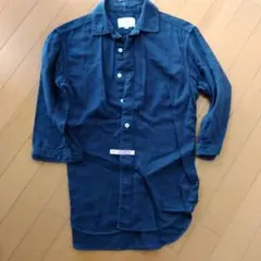 Adam et Ropé ネイビー 七分袖シャツ Mのサムネイル