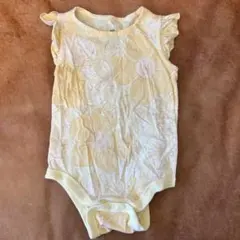 2回使用美品　花柄ロンパース　前開き