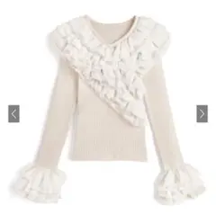 フリルニットトップス