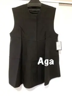 サイドスリットジレ Aga ヤマダヤ 新品 ヤマダヤ Aga サイドスリット ジレ ノーカラー ロング ベスト