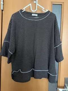 配色メローボーダーTシャツ