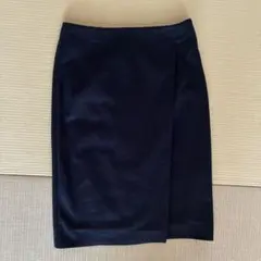UNITED ARROWS ひざ丈タイトスカート ネイビー 36 洗えるのサムネイル