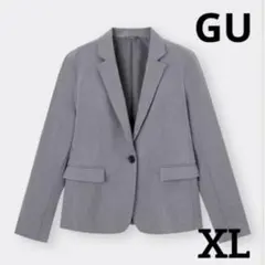 GU テーラードジャケット ウォッシャブル ジャケット XL グレー