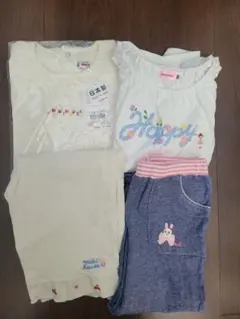 ミキハウス　Tシャツ、ロンT、半ズボン　130