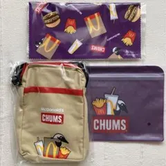 マクドナルド　CHUMS ミニショルダーバッグ　ポーチ　クリーナークロス