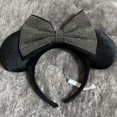ディズニー　ミニー　ミニーマウス　 ファンキャップ　カチューシャ　 ブラック　黒