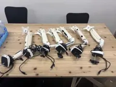 ホワイトモニターアーム USB接続 グロメット式×6