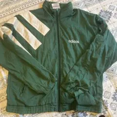 adidas グリーン ナイロンジャケット Sサイズ