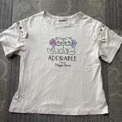 メゾピアノ ジュニア Tシャツ 半袖 カットソー 猫 160サイズのサムネイル