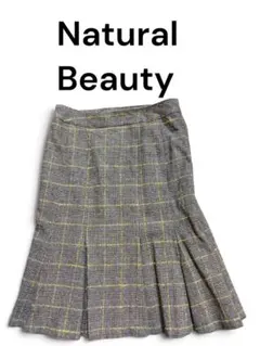 Natural Beauty チェック柄 タイトスカート