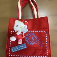 ハローキティ　平成レトロ　郵便局おたよりバック　天使キティぬいぐるみ　2004年のサムネイル
