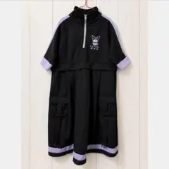 クロミ ワンピース ジャージ M 半袖 ドット ジッパー サンリオ