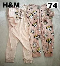 【美品】H&M ミニーちゃんカバーオールセット