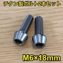 M6×18mm 티타늄 볼트 와셔 없음 2개 실버