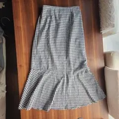 NICE CLAUP ギンガムチェック スカート