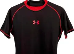 UNDER ARMOUR アンダーアーマー 黒赤 半袖Tシャツ M