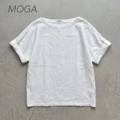 MOGA リネン 半袖Tシャツ ホワイト　モガ　2のサムネイル