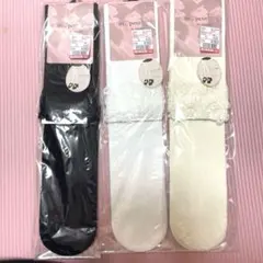 新品未使用♡mpetit しまむら×青木美沙子 レース柄ソックス 3足組のサムネイル