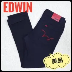 【美品】 EDWIN　EG5036　ストレッチ　デニムパンツ　W34　ブラック