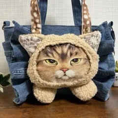 コヤンイサムチョン♡トートバッグ♡フリルバッグ♡デニムリメイク♡ハンドメイド