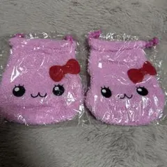 しずくちゃん もこもこ巾着ポーチ　うるおいちゃん2点セット