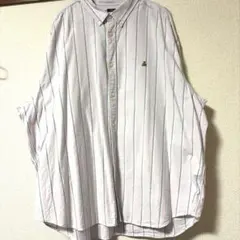 【人気】GAP オックスフォードシャツ ブラナンベア刺繍 ストライプ XL