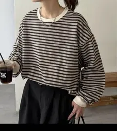 DISCOAT ランダムボーダーロンT