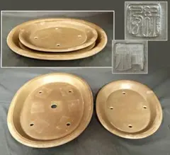 時代物 楕円形盆栽鉢 ２点 在銘 古美術 ウブ品 入手困難中国骨董WWTT423 時代物 楕円形盆栽鉢 2点 在銘 古美術 ウブ品 入手困難中国骨董