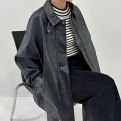 【新品】mystywoman フェイクレザーミドルブルゾン