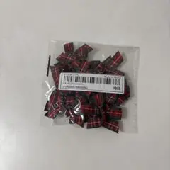 チェック柄リボン