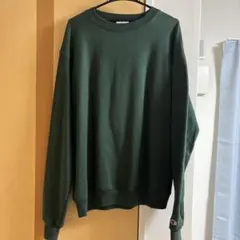 Champion ダークグリーン クルーネック トレーナー