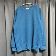 URBAN RESEARCH DOORS ワッフルニット ブルーのサムネイル