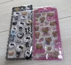 もちもちマシュマロシール　キティ　ギャルキティ　ヒョウ柄　ドロップジェリーシール