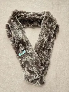 茶色×白の薄手スヌード