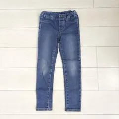 GU ストレッチ裏起毛デニムスキニーパンツ　120