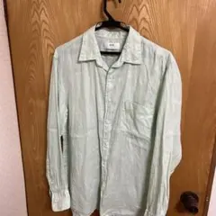 UNIQLO リネンシャツ　メンズ　M グリーンのサムネイル