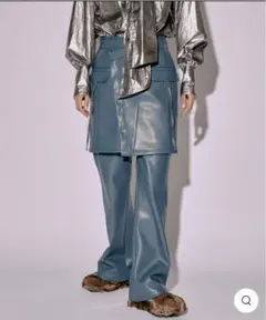 Skirt Layered Leather Pants