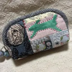 ハンドメイド★パッチワーク横長ポーチ　ミナペルホネンのサムネイル