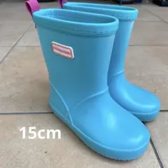 長靴　ショートブーツ　青系　15