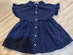 セラフ　seraph 女の子　ワンピース　前あき　90 美品　水玉　おしゃれ