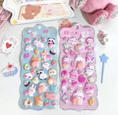 アニマル ぷにぷにおしりシール 2枚セット ぷくぷくシール うさぎ パンダ