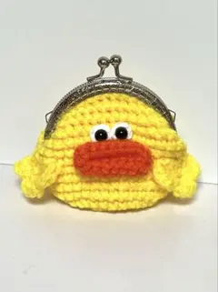 パクパクモンスターがま口ポーチ　ひよこさん