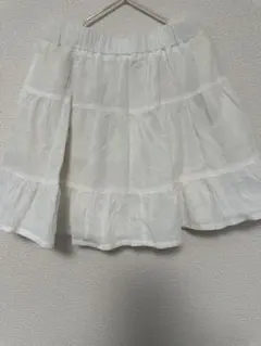 【美品】GU Mサイズ フレアスカート　白