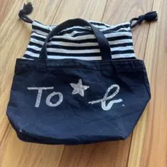 agnès b. トートバッグ ストライプ柄