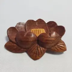 木彫り ブローチ 椿