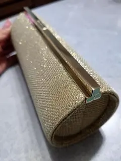 Jimmy Choo グリッタークラッチバッグ チェーン付 ゴールド系 Jimmy Choo グリッタークラッチバッグ チェーン付 ゴールド系 - メルカリ