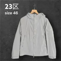 （美品）23区 ブルゾン ストライプ ジャケット 46 L ジップアップ 春物