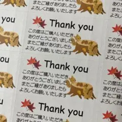 サンキューシール　秋のリス　132枚