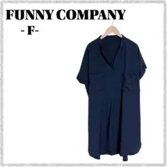 美ライン FUNNY COMPANY スキッパーチュニックワンピース ネイビーF